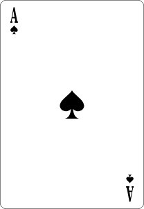 Ace of spades playing card.